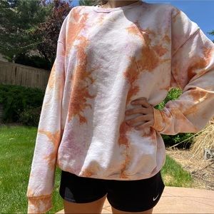 Urban Outfitters Tie Dye Pink Multi Sweatshirt